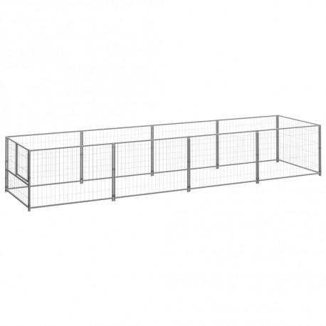 stradeXL Dog Kennel Silver...