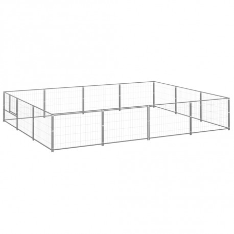 stradeXL Dog Kennel Silver...