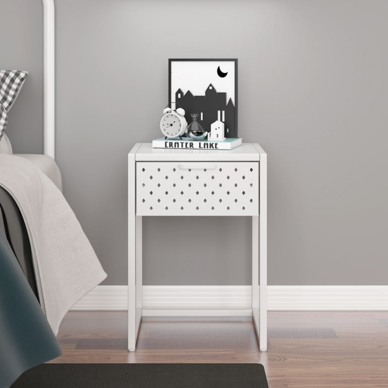 stradeXL Nightstand White...