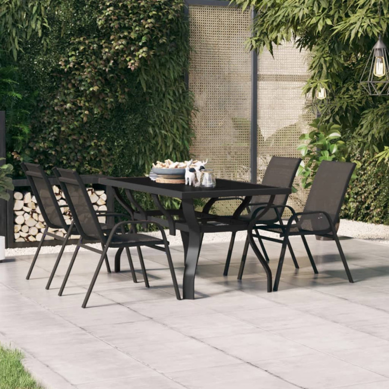 stradeXL Garden Table Black...