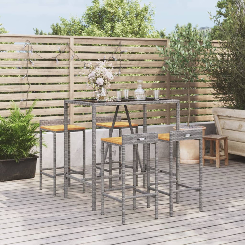 stradeXL 5 Piece Garden Bar...