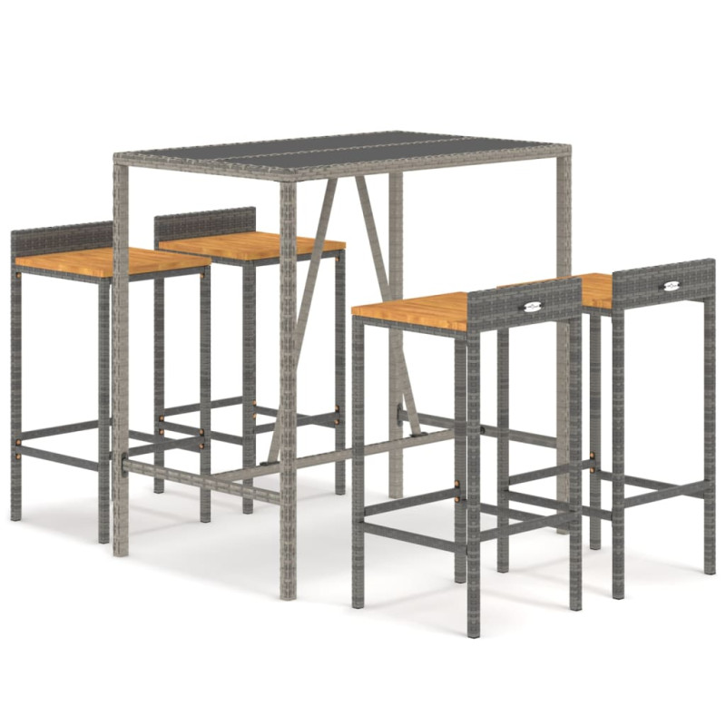 stradeXL 5 Piece Garden Bar...