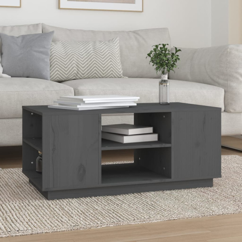 stradeXL Table basse Gris...