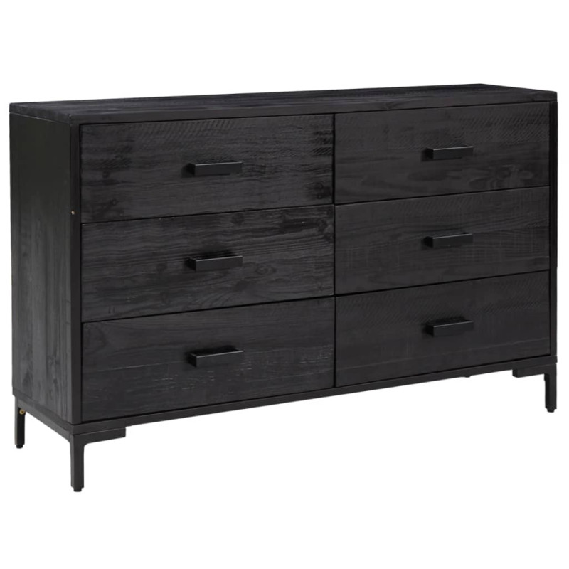 stradeXL Sideboard Schwarz...