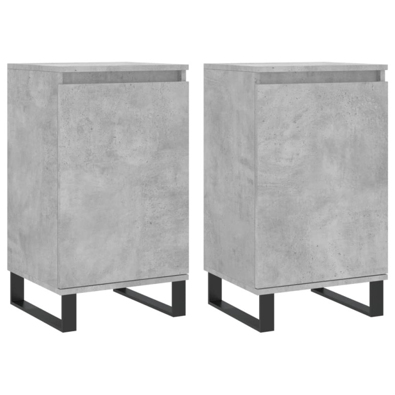 stradeXL Buffets 2 pcs gris...