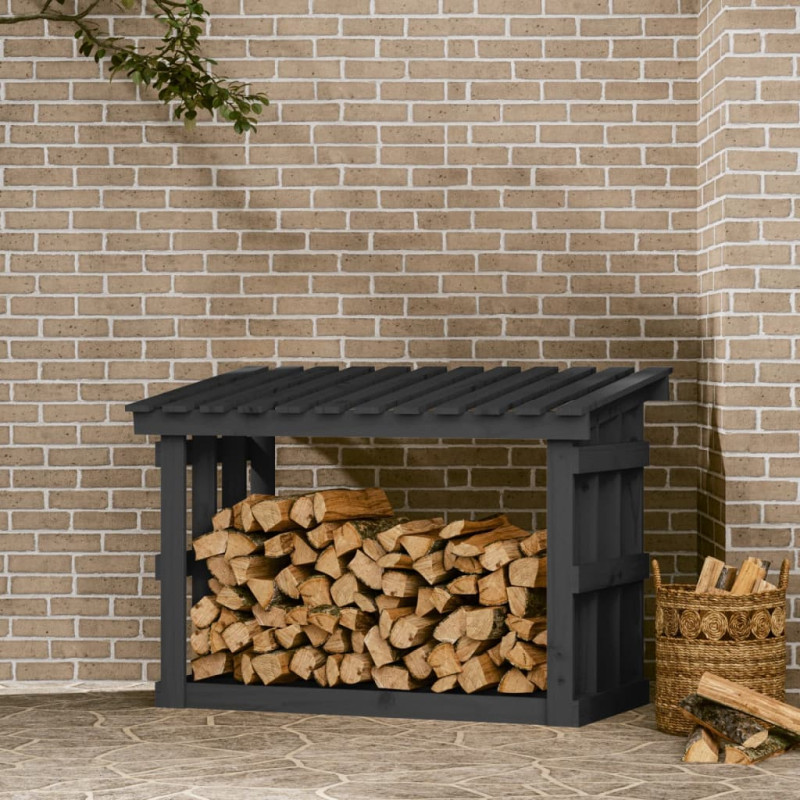 stradeXL Firewood Rack Grey...