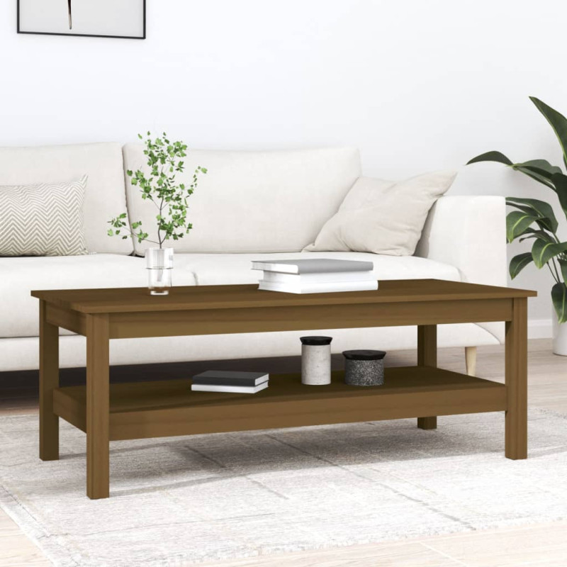 stradeXL Coffee Table Honey...