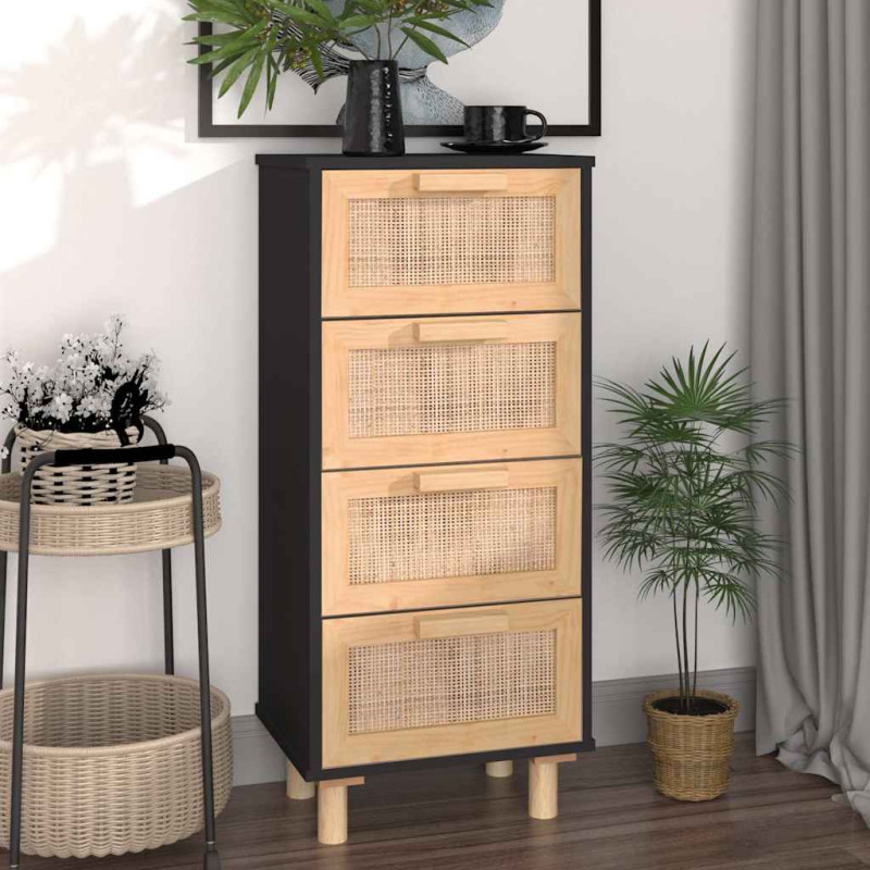 stradeXL Sideboard Schwarz...