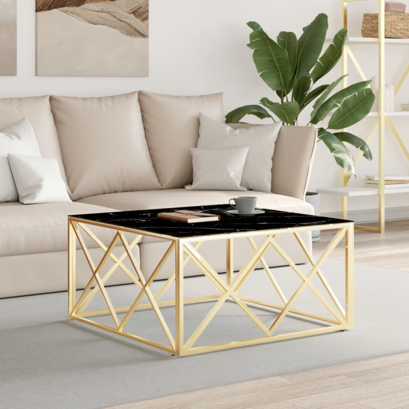 stradeXL Coffee Table Gold...