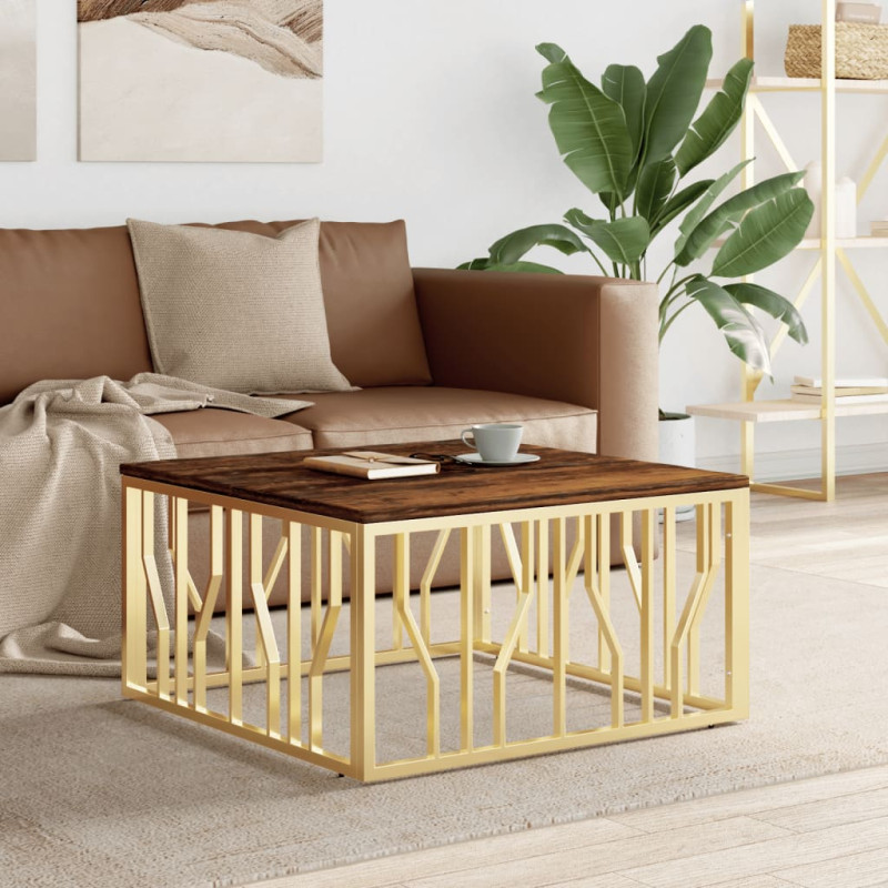 stradeXL Coffee Table Gold...