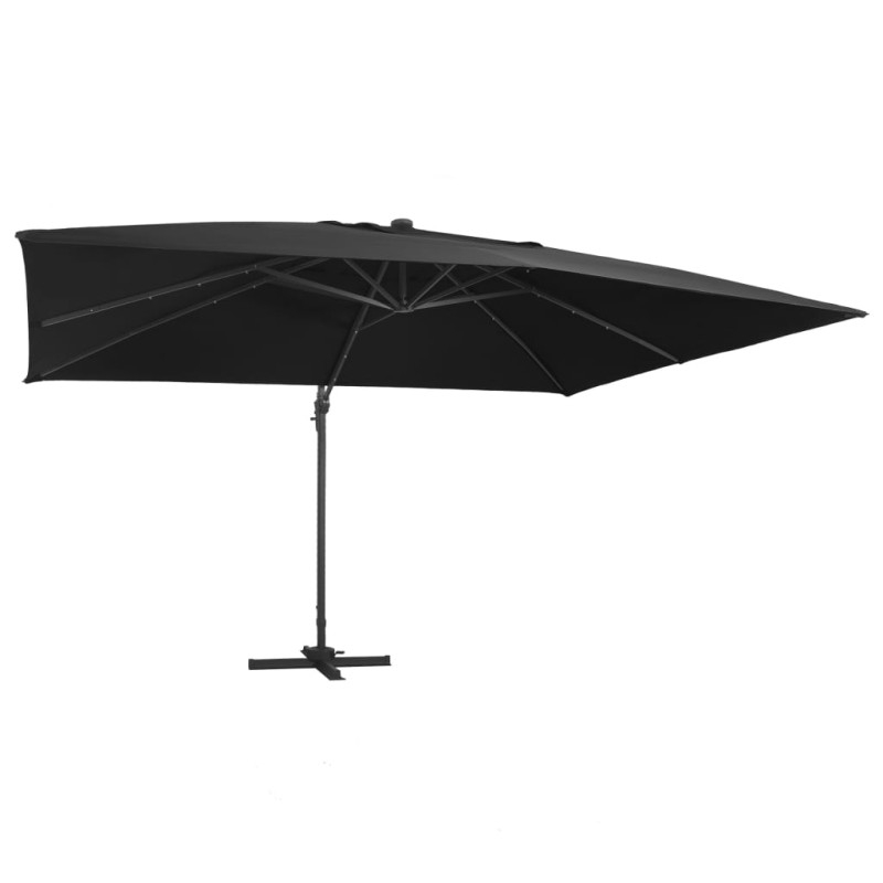 stradeXL Parasol z LED i...