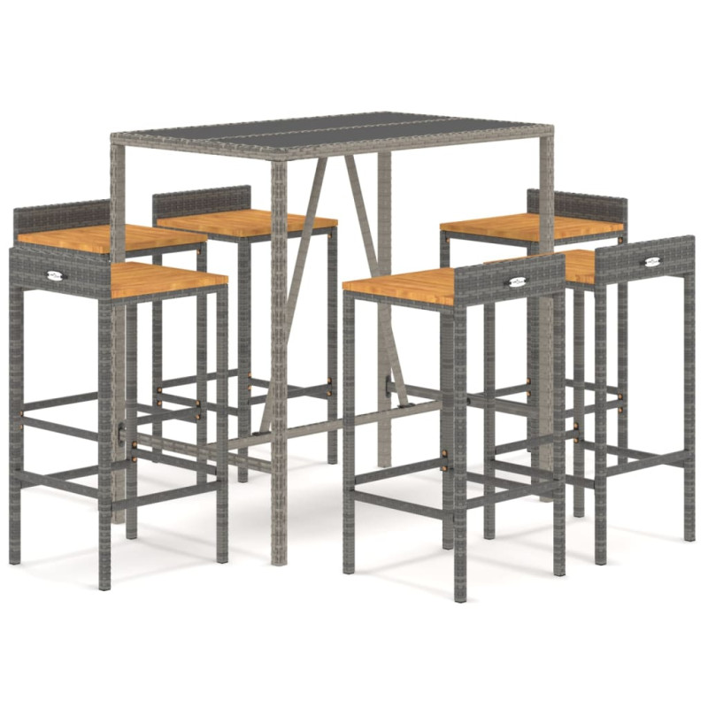 stradeXL 7 Piece Garden Bar...