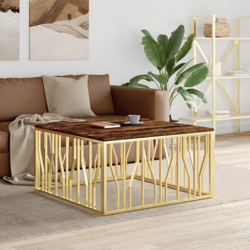 stradeXL Coffee Table Gold...