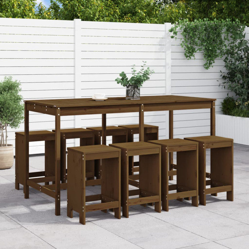 stradeXL 9 Piece Garden Bar...