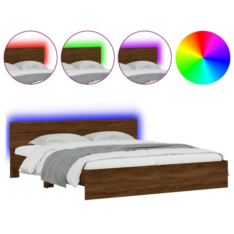 stradeXL Bed Frame with LED...