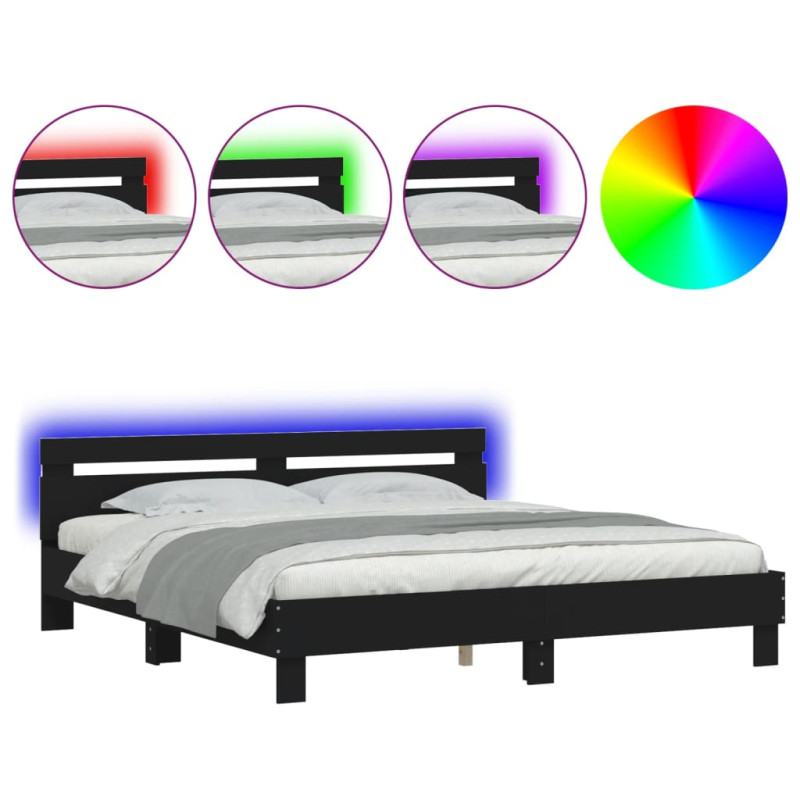 stradeXL Bed Frame with LED...