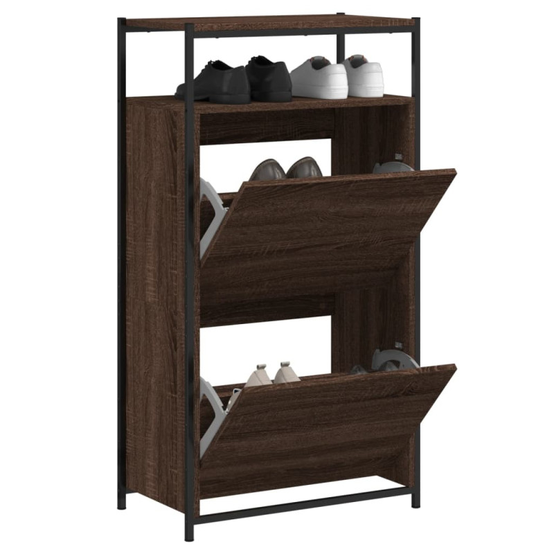 stradeXL Shoe Cabinet Brown...