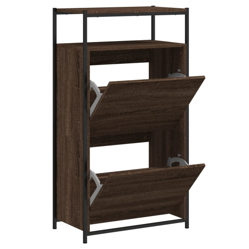 stradeXL Shoe Cabinet Brown...