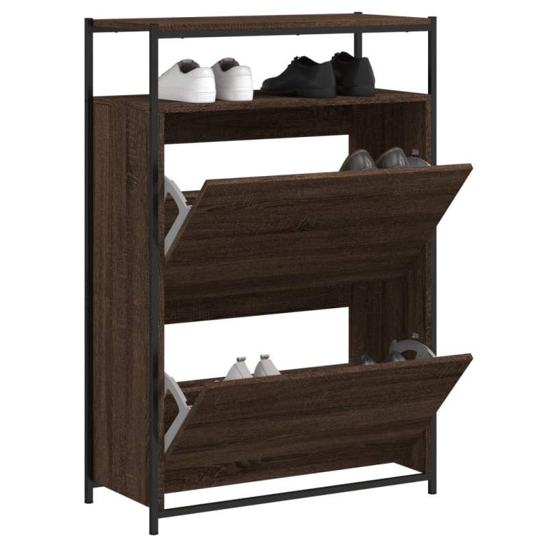 stradeXL Shoe Cabinet Brown...