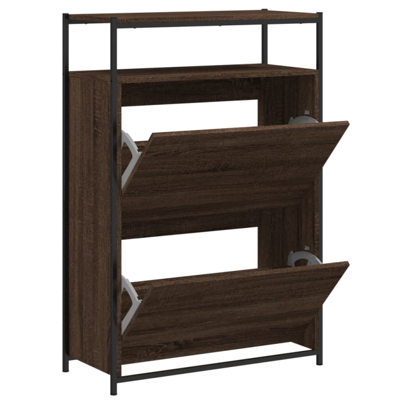 stradeXL Shoe Cabinet Brown...