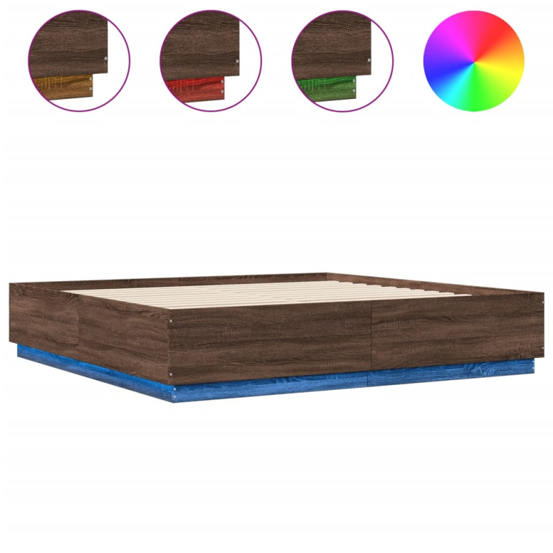 stradeXL Bed Frame with LED...