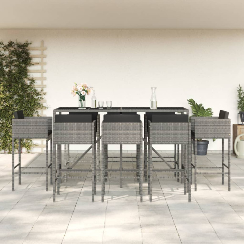 stradeXL 9 Piece Garden Bar...