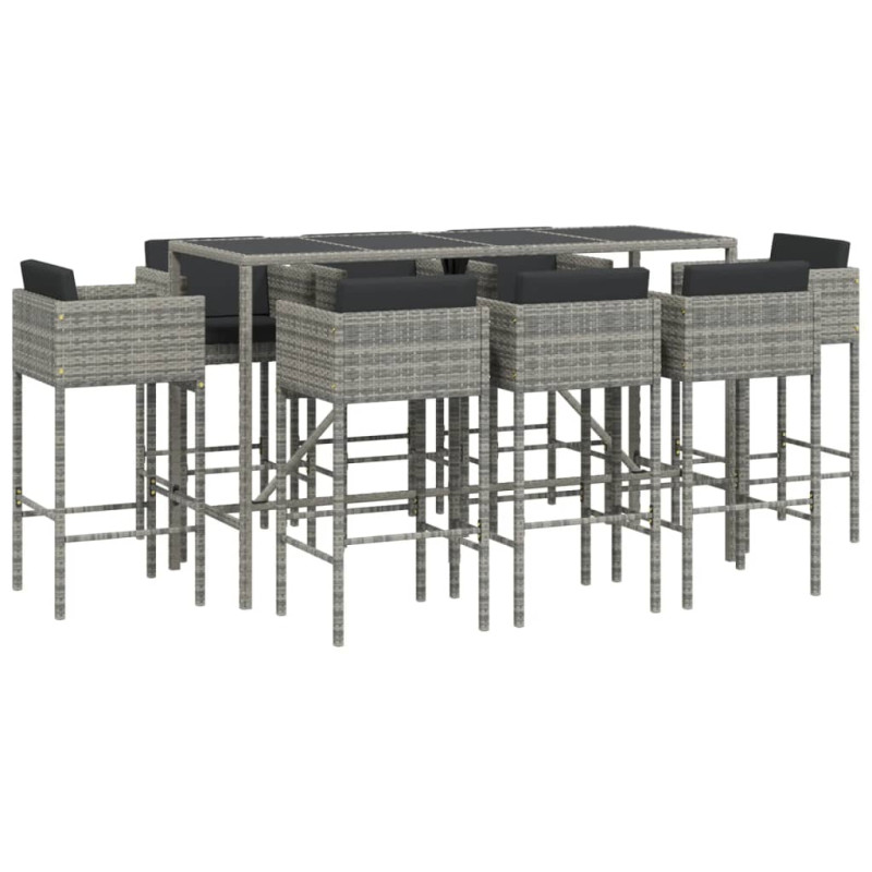 stradeXL 9 Piece Garden Bar...