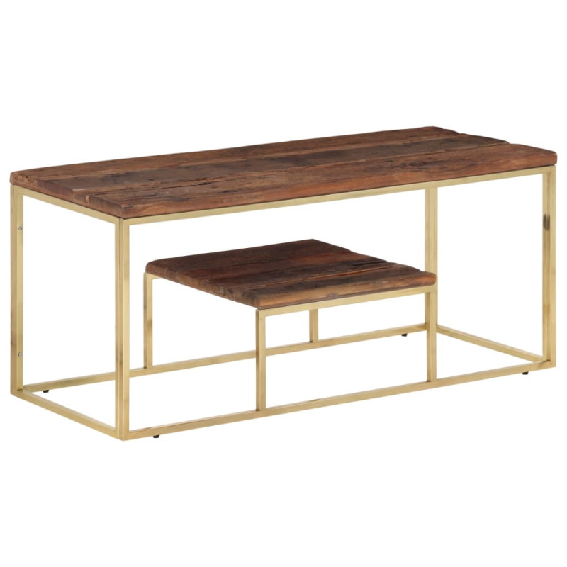 stradeXL Coffee Table Gold...