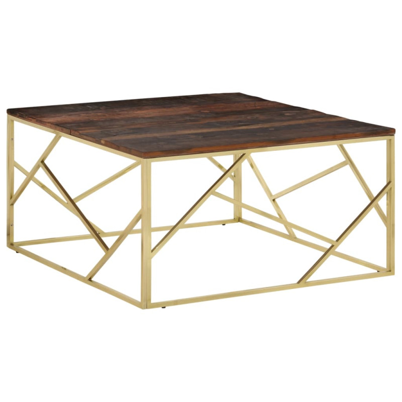 stradeXL Coffee Table Gold...