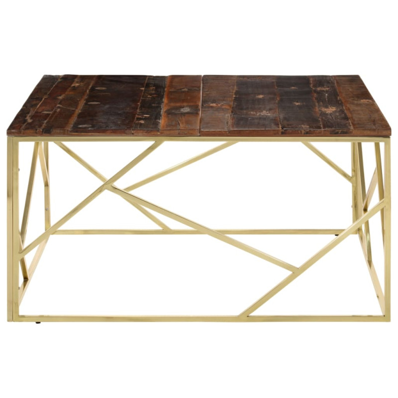 stradeXL Coffee Table Gold...