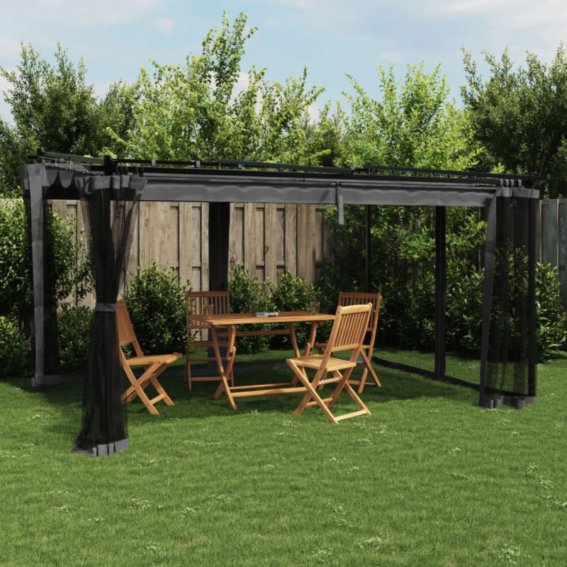 stradeXL Gazebo with Mesh...