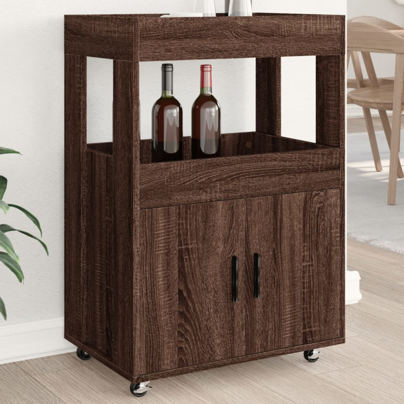 stradeXL Bar Cart Brown Oak...