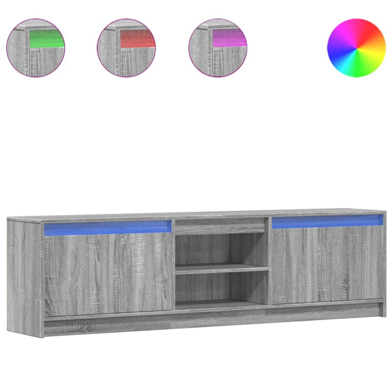 stradeXL Meuble TV avec LED...