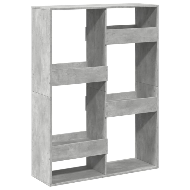 stradeXL Bookcase Concrete...