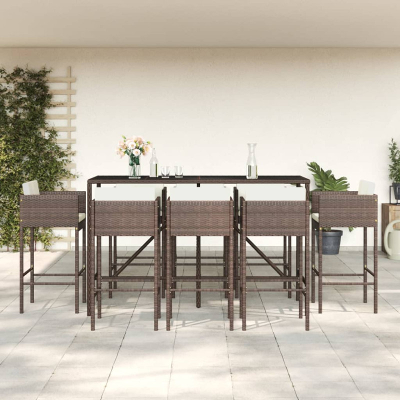 vidaXL 9 Piece Garden Bar...