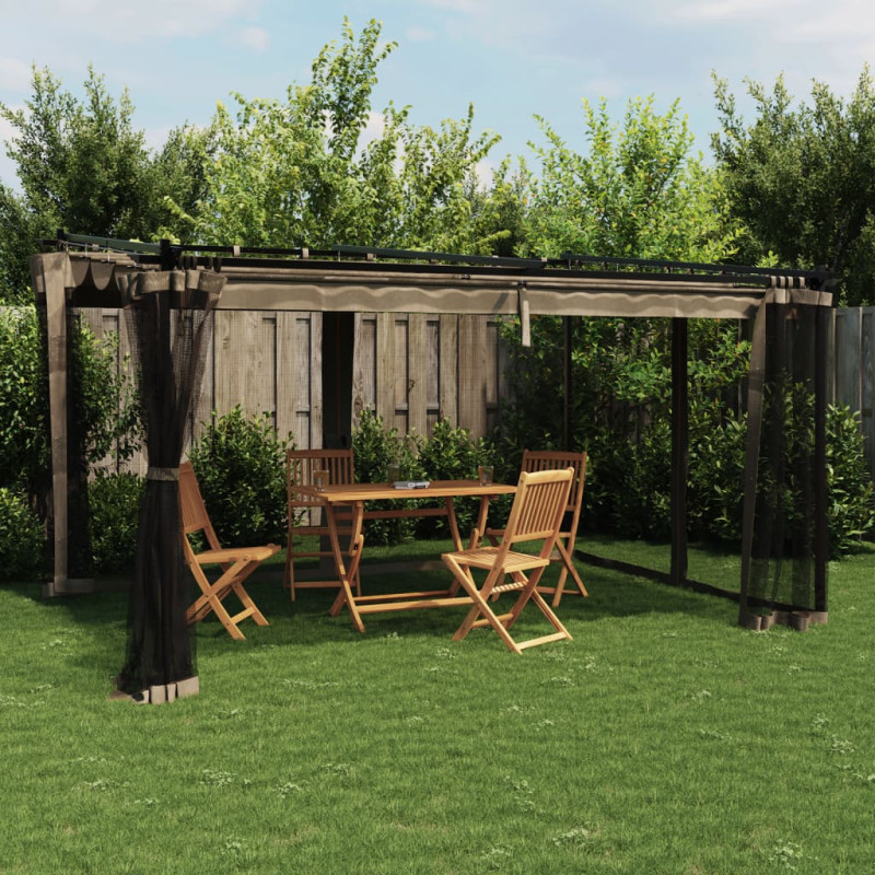 stradeXL Gazebo with Mesh...