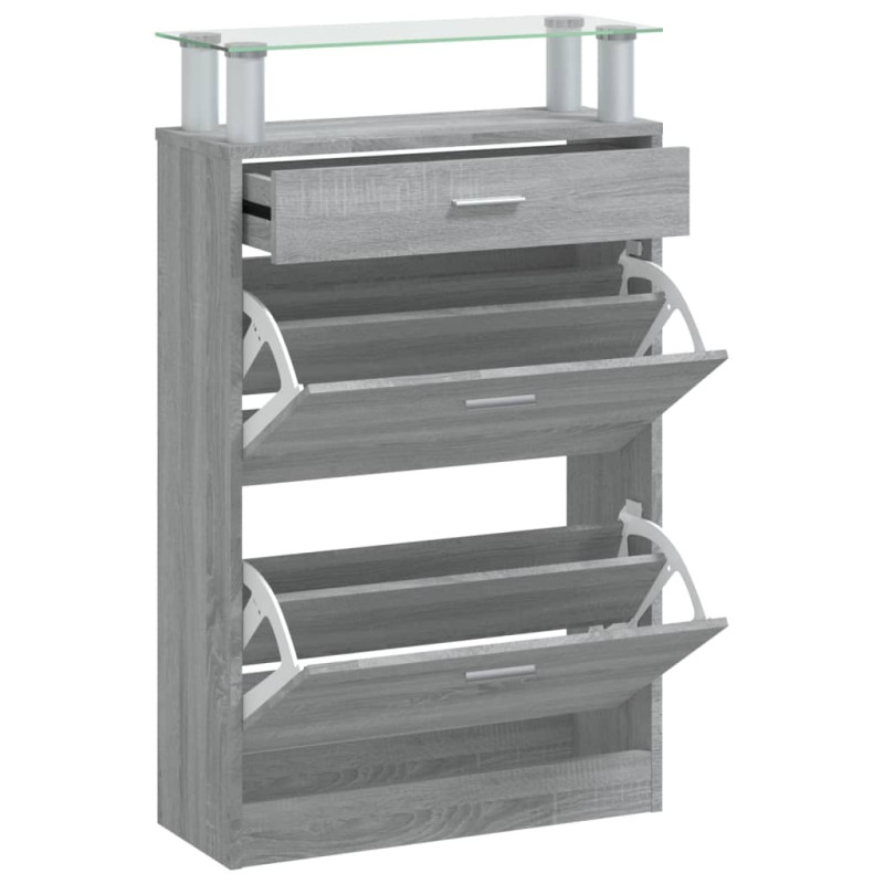 stradeXL Shoe Cabinet Grey...