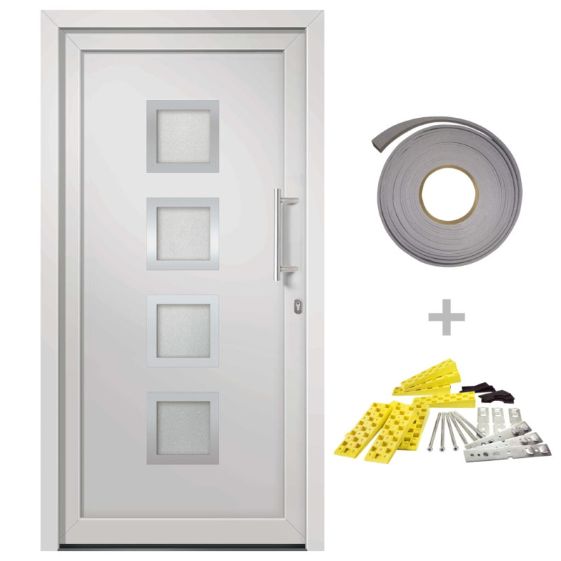 vidaXL Front Door White...