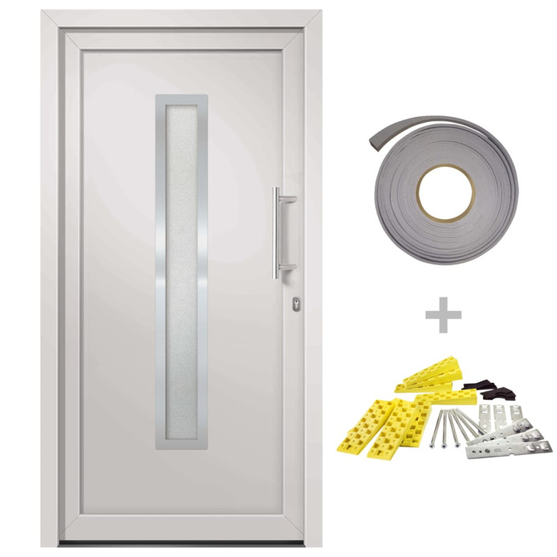 vidaXL Front Door White...