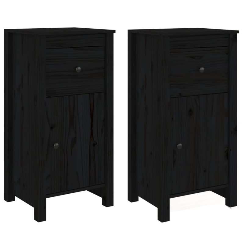 stradeXL Buffets 2 pcs Noir...