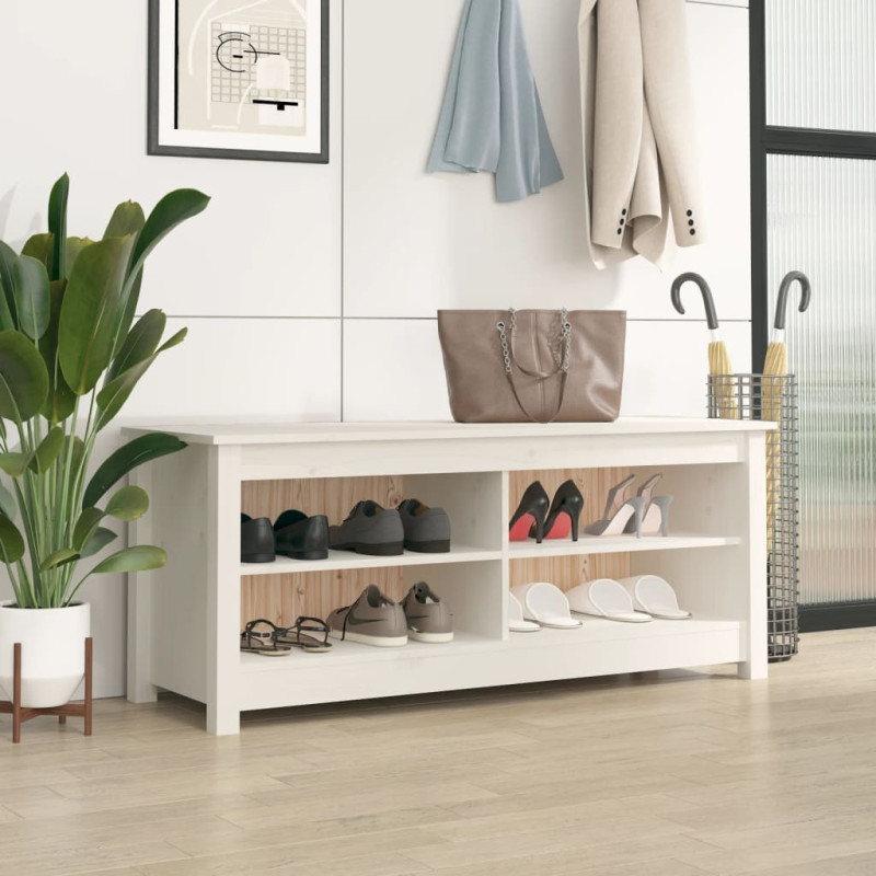 stradeXL Shoe Bench White...