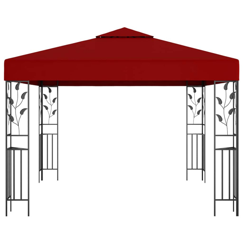 stradeXL Gazebo 3x3 m Wine Red