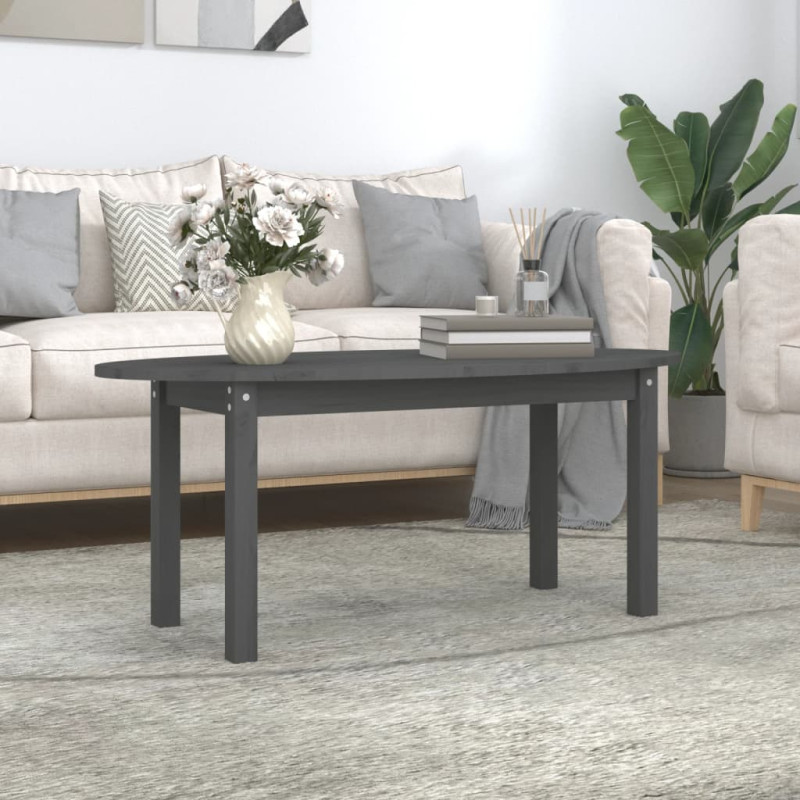 stradeXL Table basse Gris...