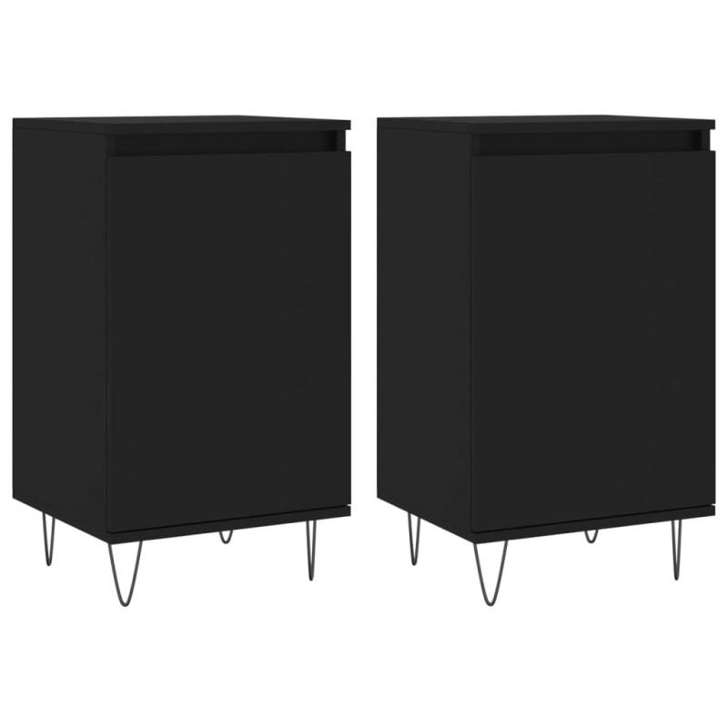 stradeXL Buffets 2 pcs noir...