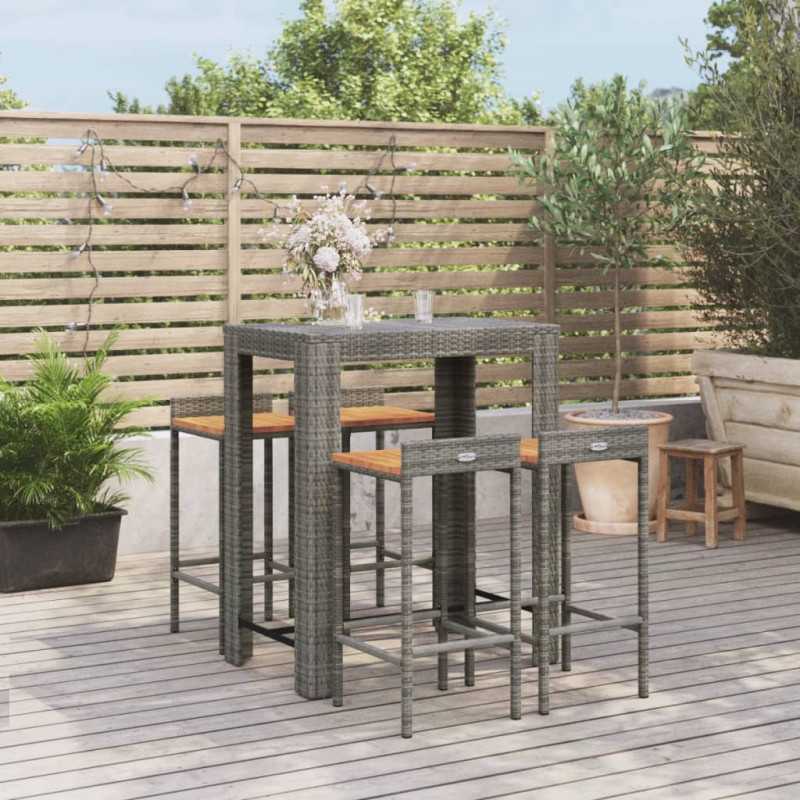 vidaXL 5 Piece Garden Bar...