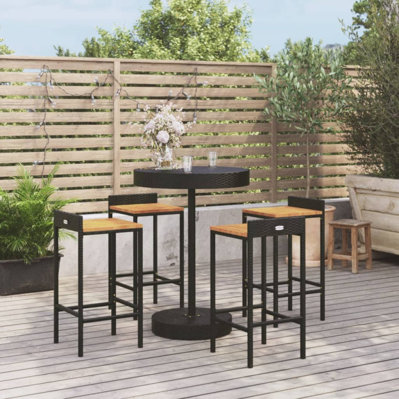 vidaXL 5 Piece Garden Bar...