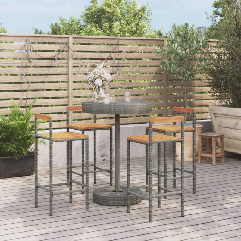 vidaXL 5 Piece Garden Bar...