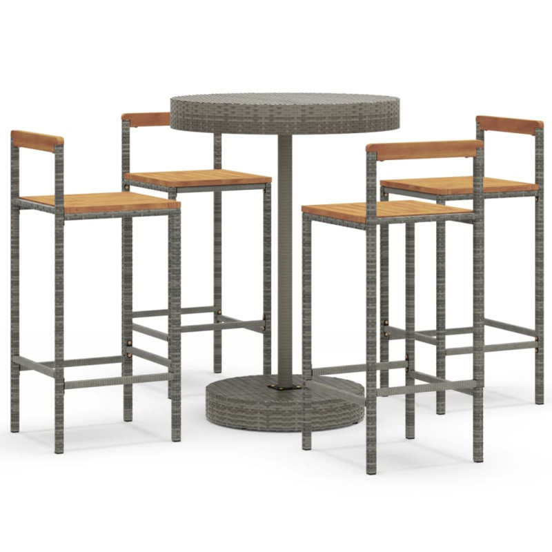 vidaXL 5 Piece Garden Bar...