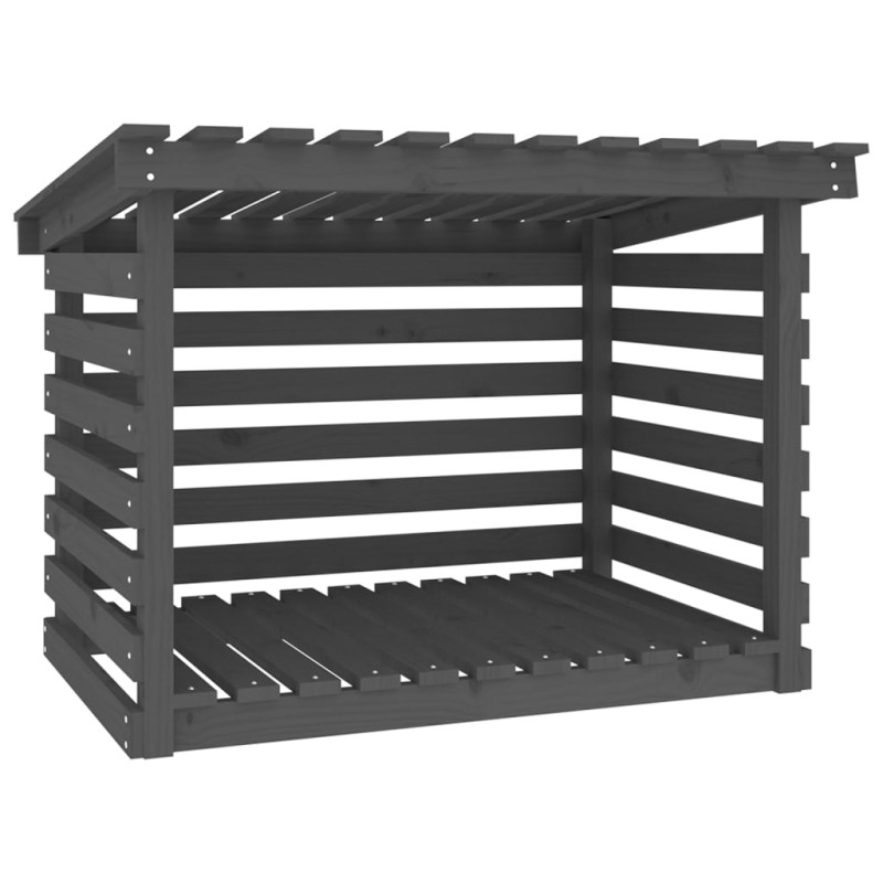 stradeXL Firewood Rack Grey...