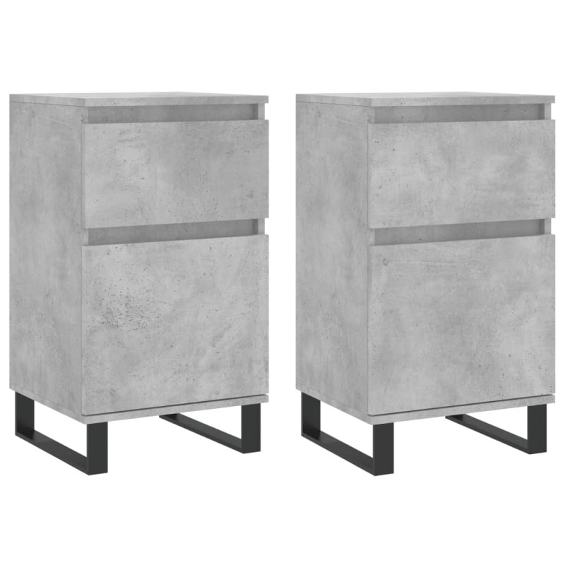 stradeXL Buffets 2 pcs gris...